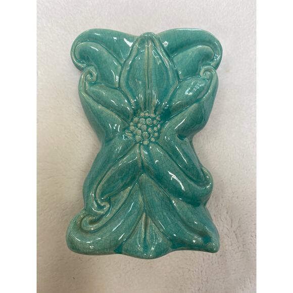 Vintage Gonder Star Flower Vase‎ turquoise, pink interior - Picture 3 of 6